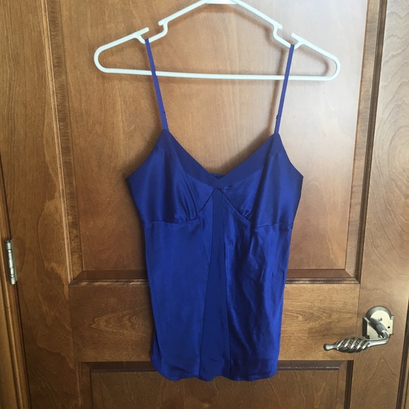 Express Tops - Blue Express Silk Blouse